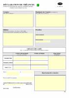 Modèle déclaration de créances Avignon Service public